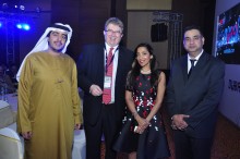 Mr. Michael Duck Executive Vice President UBM, with Mr. Khalid Al Awar, Ms. Nisha Primlani and Mr. Carl Vaz of DTCM