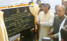 The Minister of State for Culture and Tourism (Independent Charge), Dr. Mahesh Sharma laying the foundation stone of the six tourism projects under Swadesh Darshan Schemes of Ministry of Tourism, in Baghpat, Uttar Pradesh on December 13, 2016. The Member of Parliament, Dr. Satyapal Singh is also seen.
