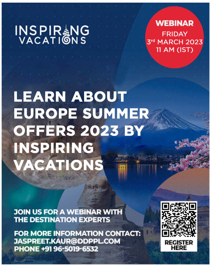 Europe Summer Offers 2023 to be unveiled at Inspiring Vacations webinar