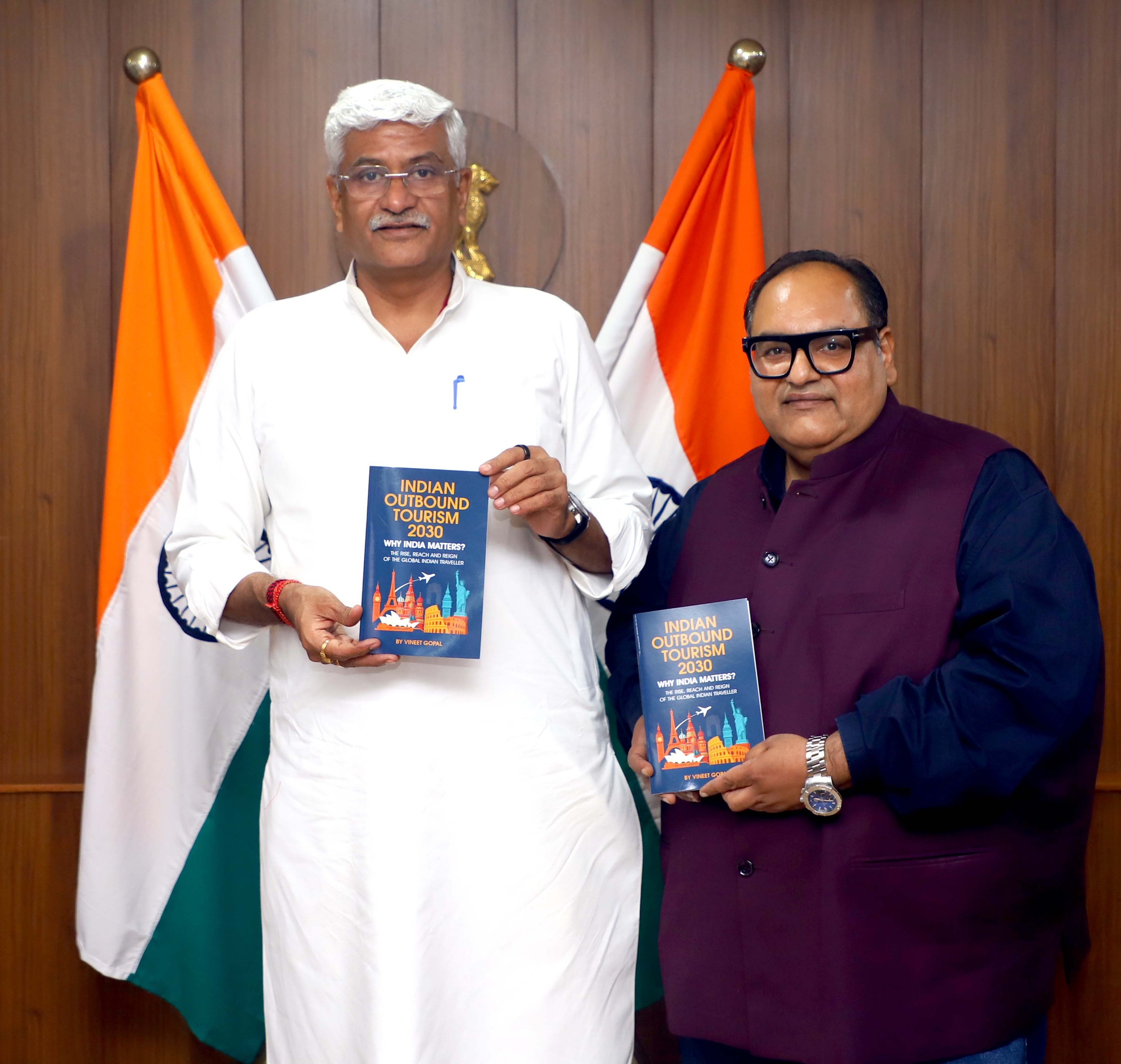 Union Minister Gajendra Singh Shekhawat launches Vineet Gopal’s landmark book on Indian Outbound Tourism