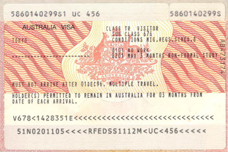 tourist visa india from australia